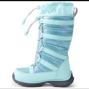 Lands' End Snowflake kids insulated winter snow boots Sz 11